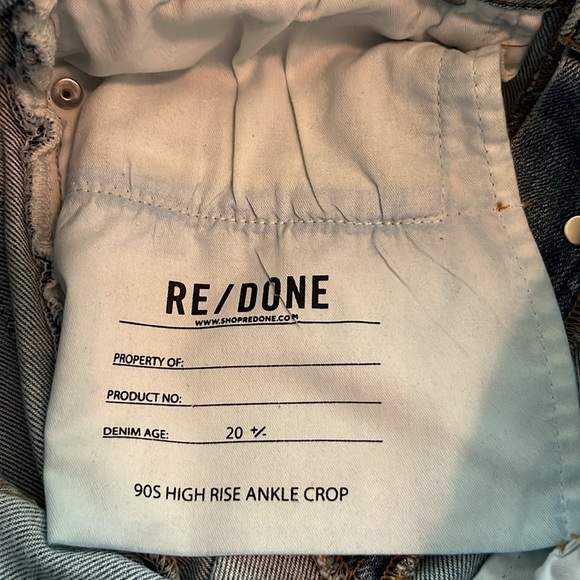 Re/Done 90’s High Rise Ankle Crop Size 26 - Picture 11 of 16